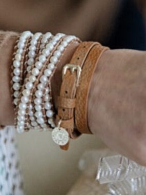 ONE Victoria Emerson | Double Wrap |Bracelet | Camel